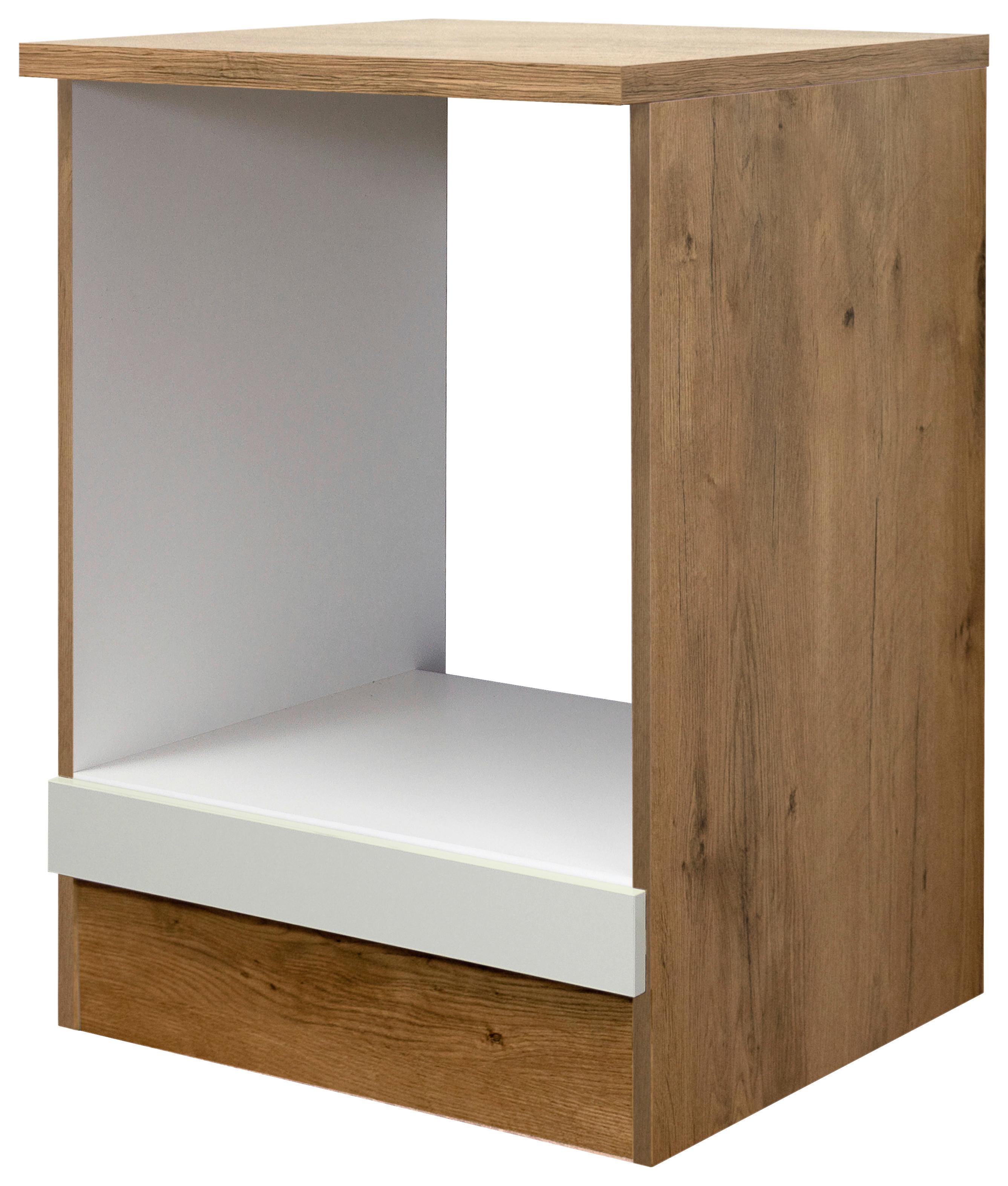 Herdumbauschrank Avila Eichefarben/Magnolie - Eichefarben/Magnolie, KONVENTIONELL, Holzwerkstoff (60/85/57cm) - FlexWell