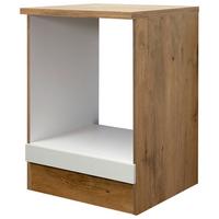 Herdumbauschrank Avila Eichefarben/Magnolie - Eichefarben/Magnolie, KONVENTIONELL, Holzwerkstoff (60/85/57cm) - FlexWell