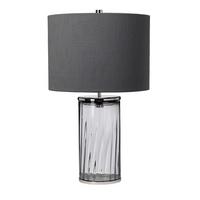 Stolna Svjetiljka Qn-Reno-Smoke-Pn - siva/boje nikla, Design, staklo/metal (35.5/60.4cm) - Elstead Lighting