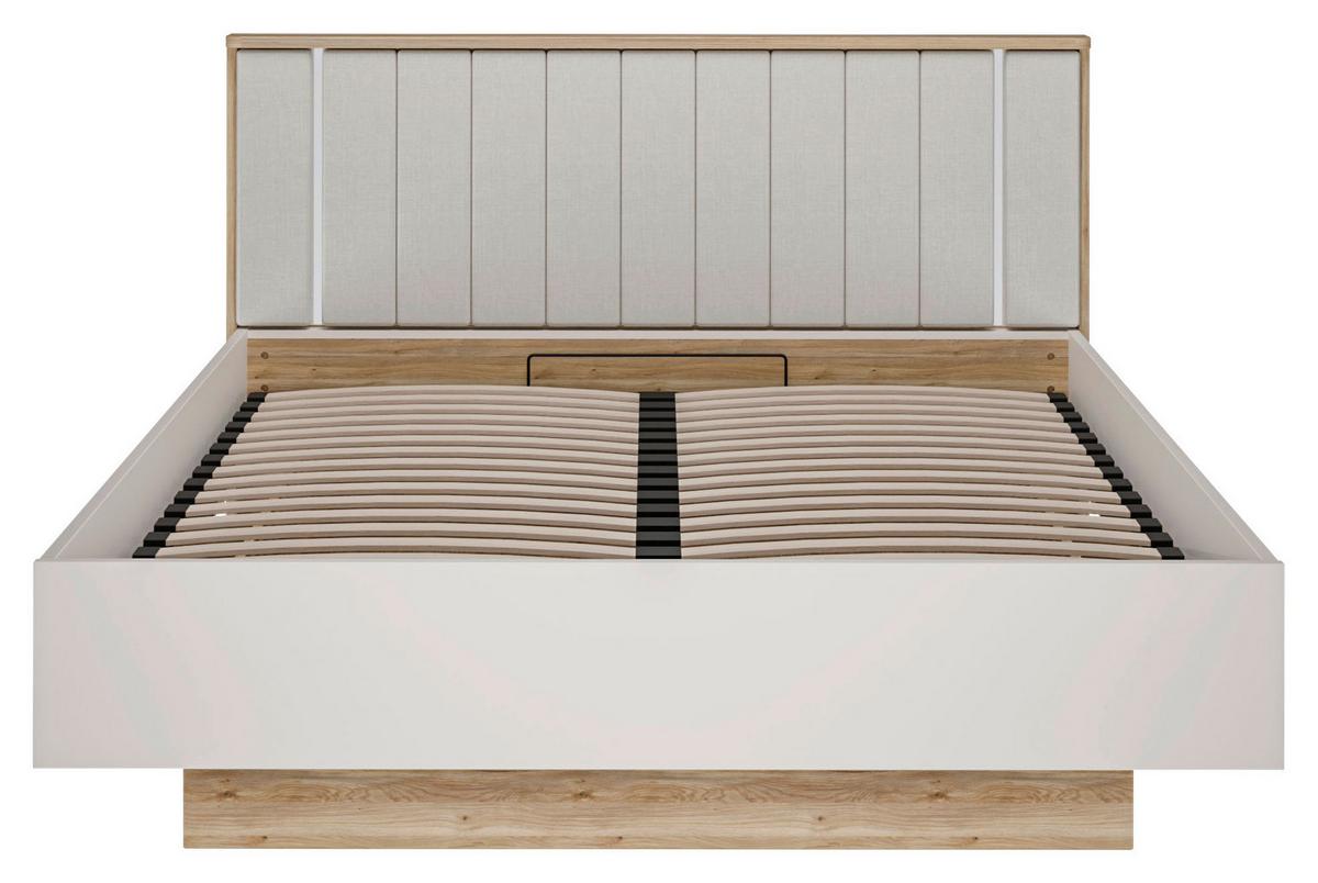 Krevet Seravel - boje hrasta/boje pijeska, Konvencionalno, drvni materijal/tekstil (160/200cm) - Modern Living