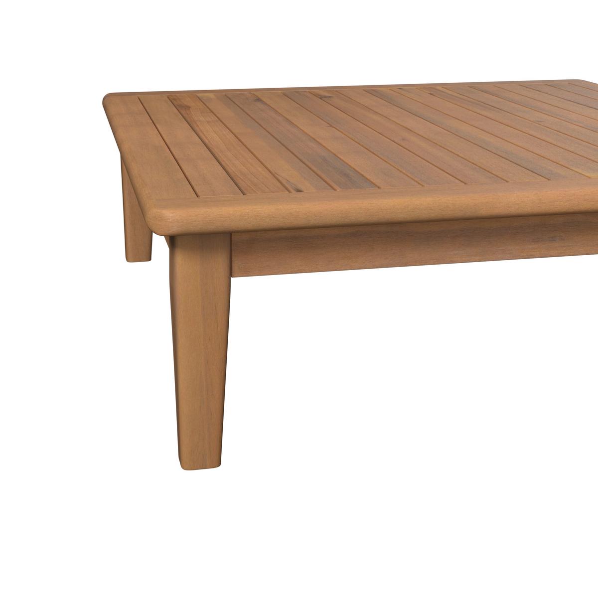 Loungegarnitur Chris Akazie/Beige Echtholz - Beige/Akaziefarben, MODERN, Holz (80/80/26cm) - Mömax