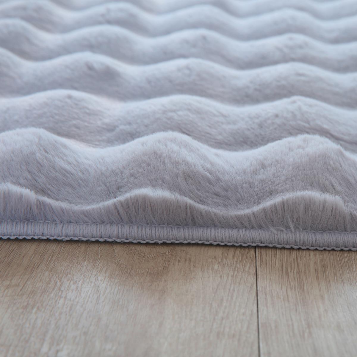 Preproga Z Visokim Florom Ambiance, Srebrna, 80x250cm - srebrne barve, Basics, tekstil (80/250cm)