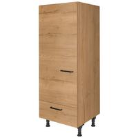 Geräteumbauschrank Structura Eiche - Eichefarben/Schwarz, MODERN, Holzwerkstoff/Metall (60/168/58cm) - Nobilia