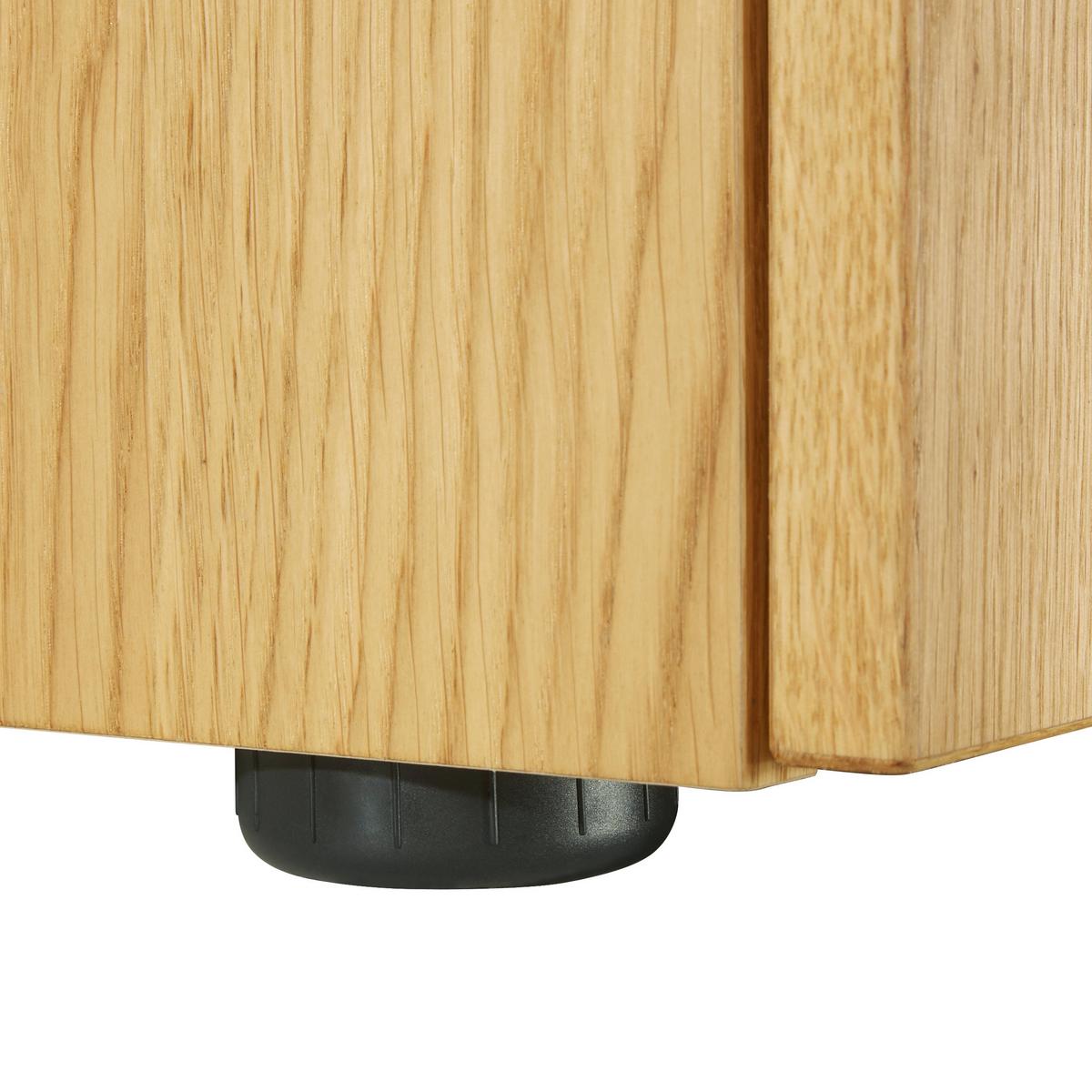 Vitrine in Eichefarben - Eichefarben/Schwarz, Modern, Glas/Holzwerkstoff (55/199/41cm) - Premium Living