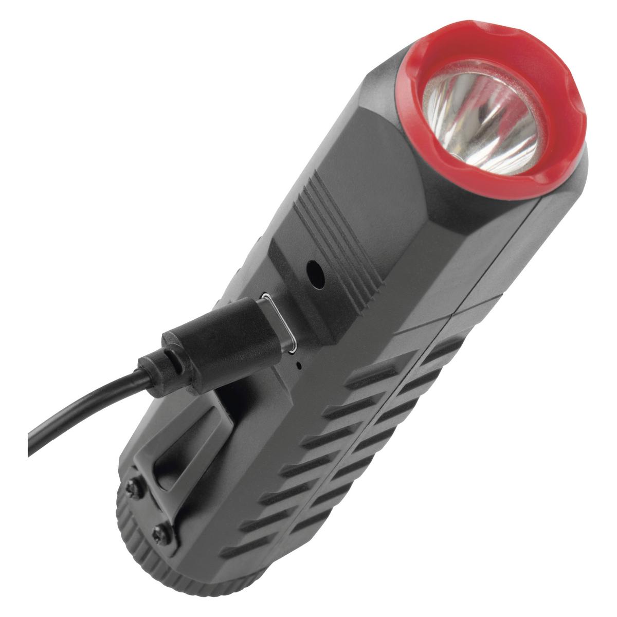 Tölthető LED Elemlámpa 120 Lumen - fekete, műanyag