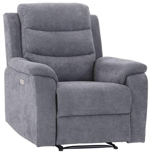 Fotoliu incl. funcție electric MANCHESTER - gri, Konventionell, textil (92/102/93cm) - Ondega