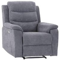 Fotoliu incl. funcție electric MANCHESTER - gri, Konventionell, textil (92/102/93cm) - Ondega