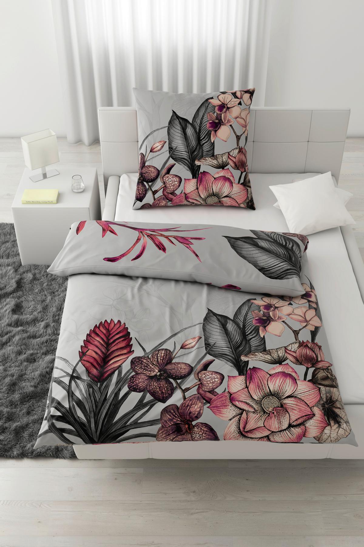Bettwäsche Cartaxo Grau ca. 135x200cm - Grau, LIFESTYLE, Textil (135/200cm) - Modern Living