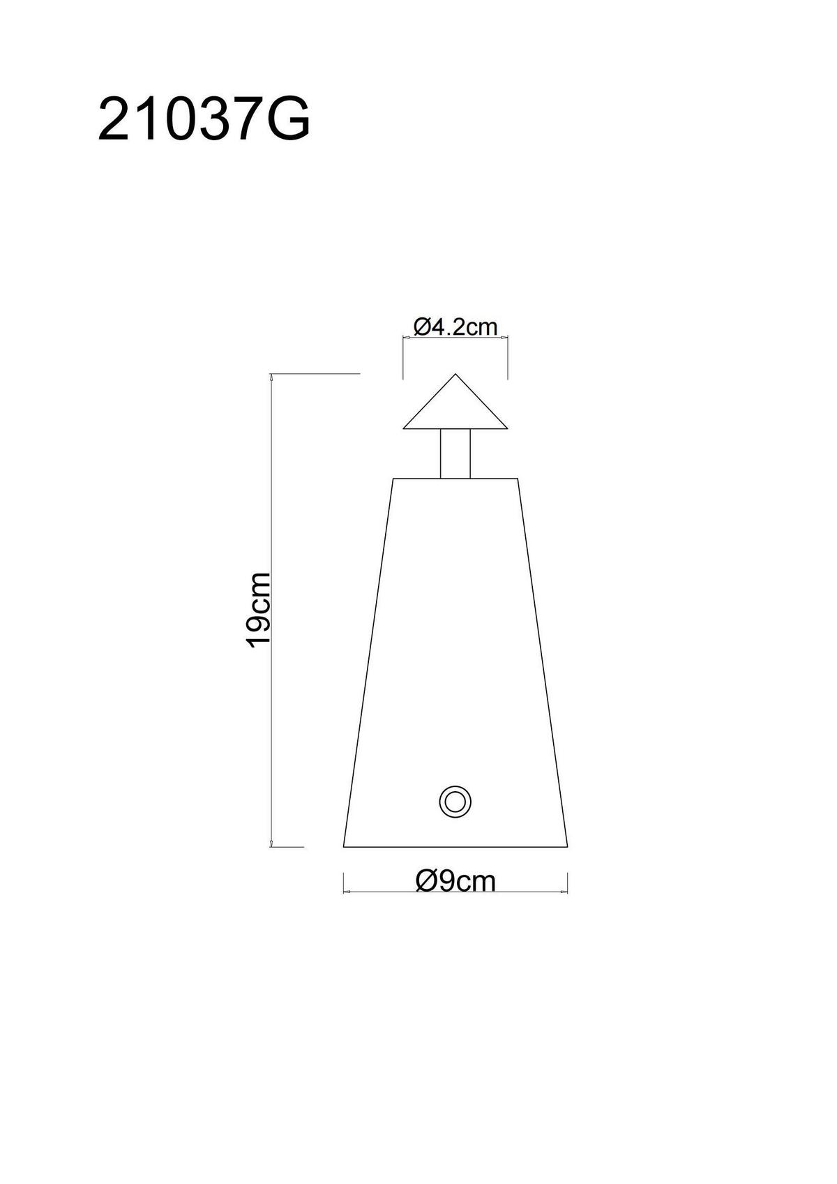 AKKU-TISCHLEUCHTE 21037G LIVA - Weiss/Schwarzchrom, Design, Kunststoff/Stein (9/19cm) - Globo