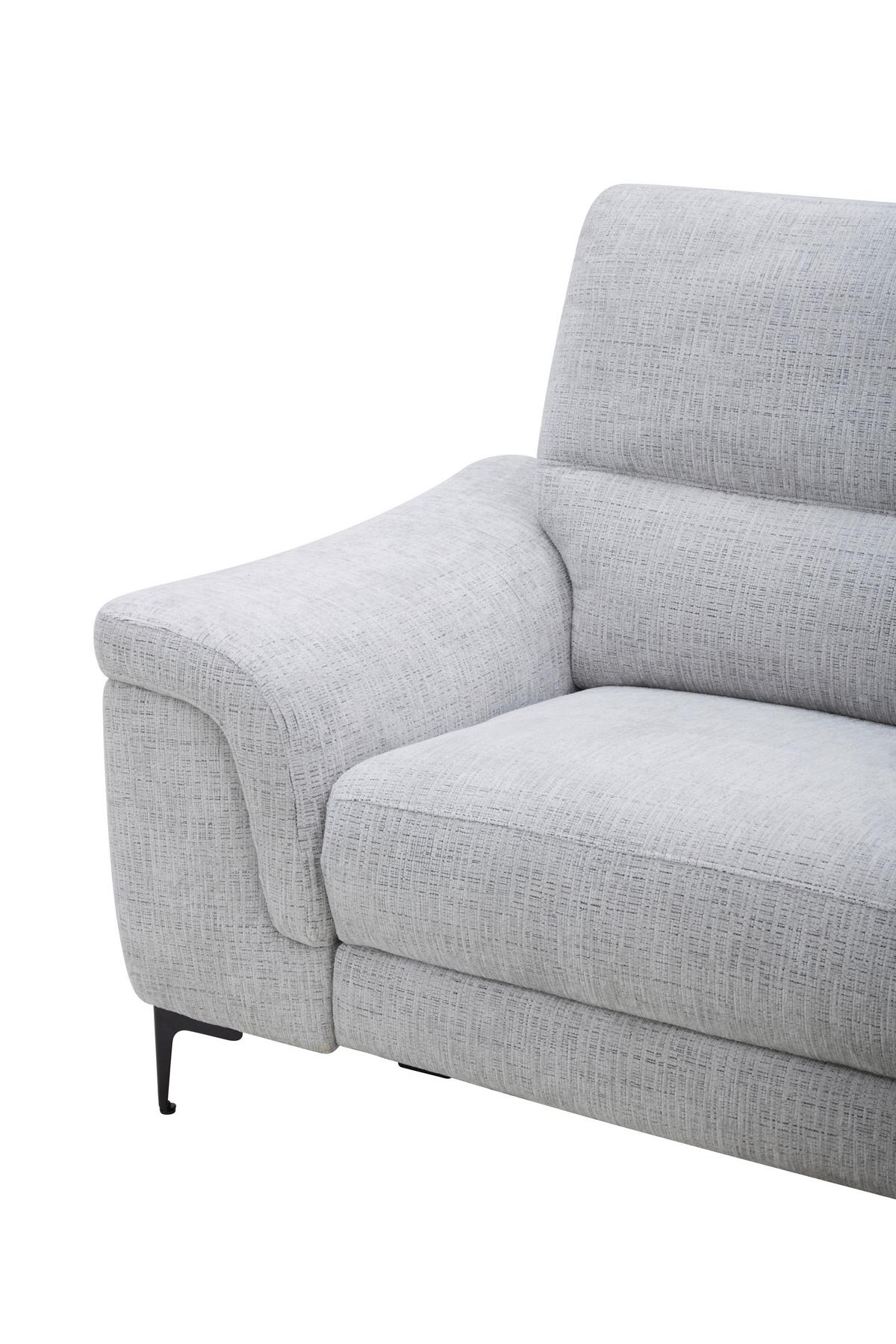 2-sed Berlin - siva/črna, Moderno, kovina/umetna masa (216/94/95cm)