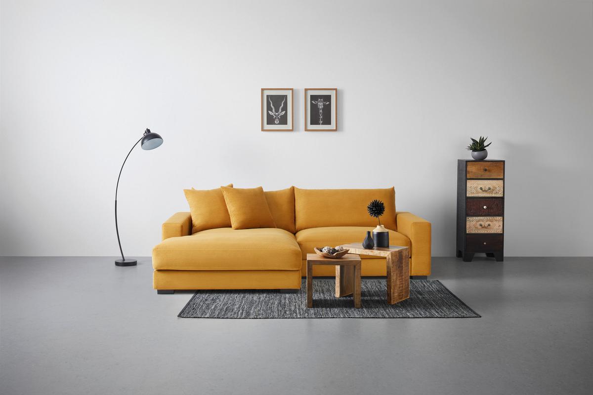 Kutna Garnitura Pedro - boje senfa, Moderno, tekstil (180/83/265cm) - Mömax