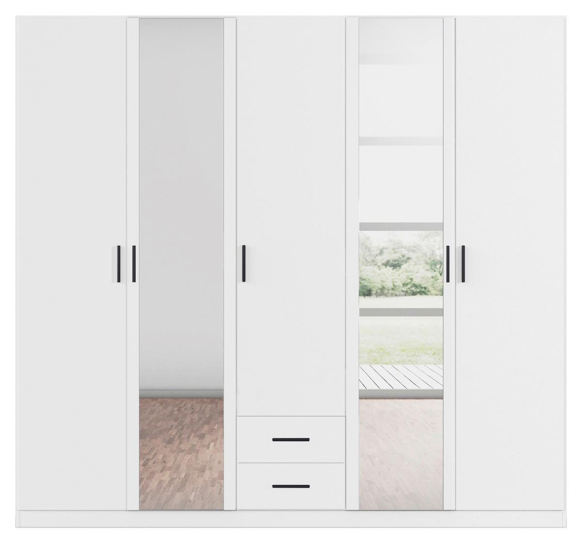 DULAP USI ROTATIVE DESPINA - alb, Konventionell, material pe bază de lemn (226/210/54cm)