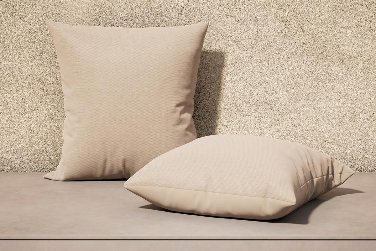 Outdoorkissen Divina Beige ca. 45x45 cm - Beige, MODERN, Textil (45/4/45cm) - Bessagi Garden