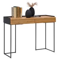 STÓŁ KONSOLA NELLY - kolor naturalny/czarny, Lifestyle, materiał drewnopochodny/metal (100/40/77cm) - Xora