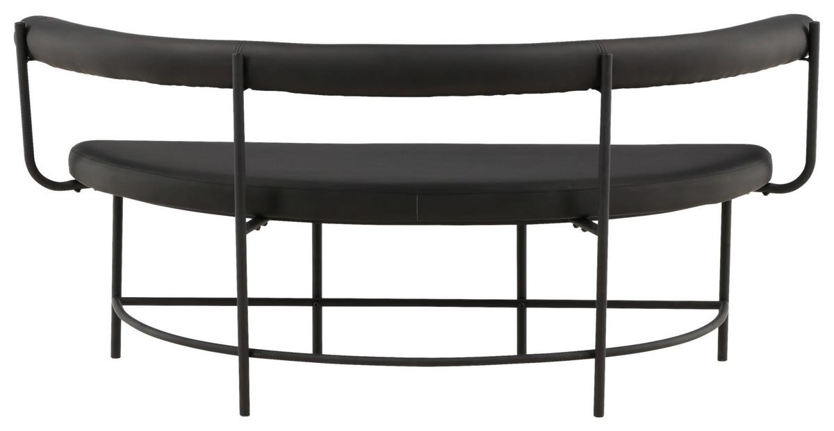 SITZBANK STALLHAGEN - Schwarz, Design, Textil/Metall (165/75/51cm) - Livetastic