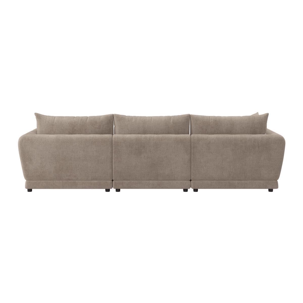 Sedežna Garnitura Nicole, Sivobež - sivobež/črna, Moderno, umetna masa/tekstil (306/87/162cm) - Bessagi Home