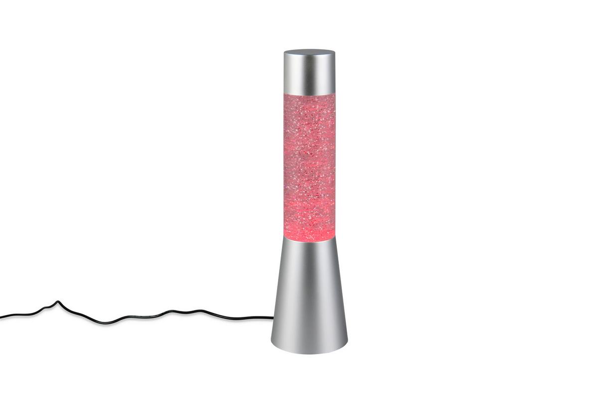 Lampă cu sclipici Gertrude - argintiu, Konventionell, plastic/metal (9/33cm) - Mömax