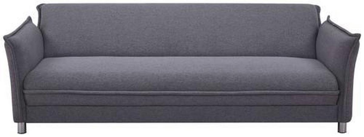 Zofa S Posteljno Funkcijo Modena, Siva - barve nerjavečega jekla/siva, Moderno, kovina/tekstil (207cm)