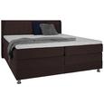 Boxspringbett in Braun ca. 180x200cm - Chromfarben/Braun, KONVENTIONELL, Kunststoff/Textil (180/200cm) - Premium Living Boxspringbett in Braun ca. 180x200cm - Chromfarben/Braun, KONVENTIONELL, Kunststoff/Textil (180/200cm) - Premium Living