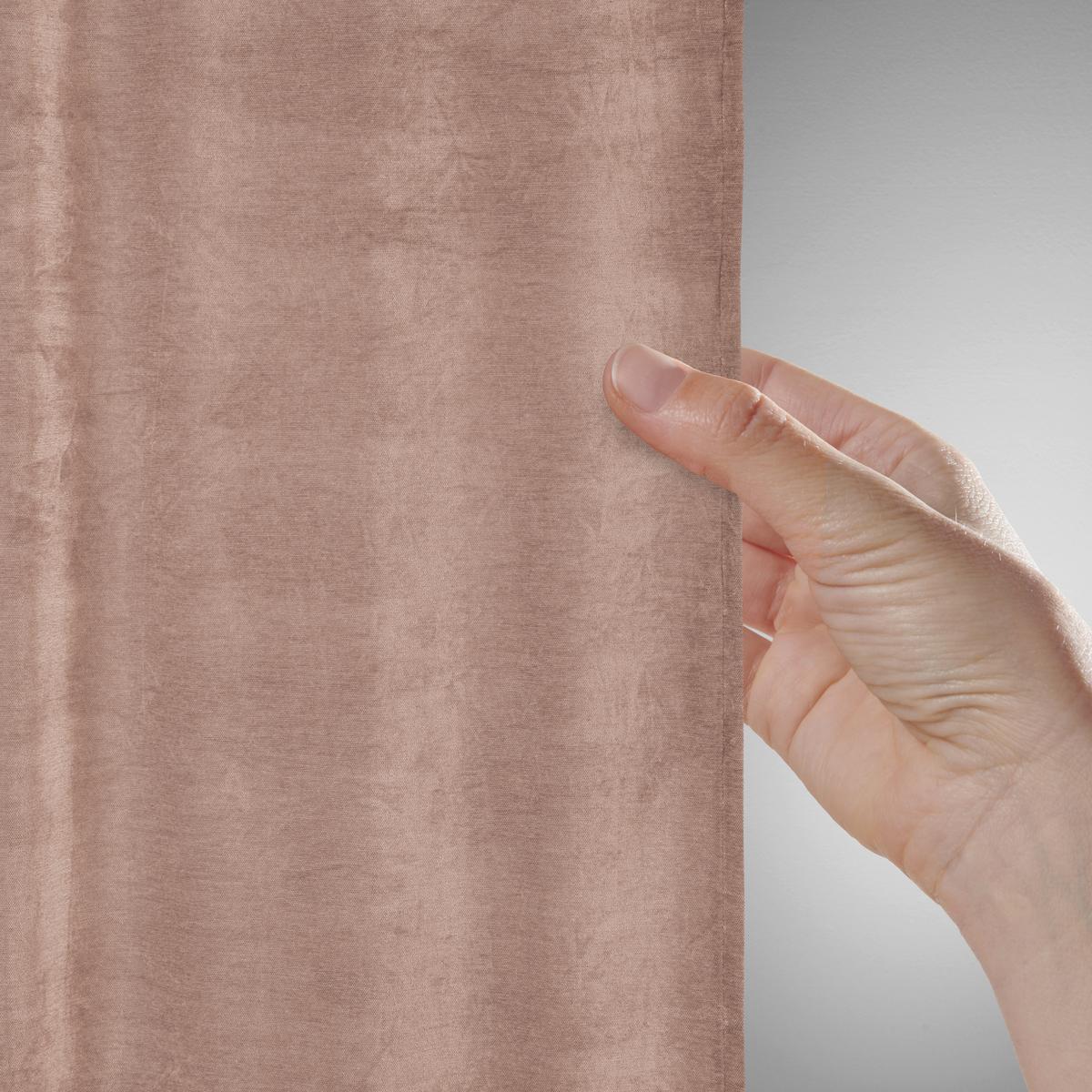 Fertigvorhang Casper Rosa ca. 140x245cm - Rosa, KONVENTIONELL, Textil (140/245cm) - Mömax