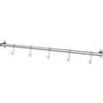 Șină De Agățare Bucătărie Chester - culoare crom, metal (79cm) - Premium Living Șină De Agățare Bucătărie Chester - culoare crom, metal (79cm) - Premium Living