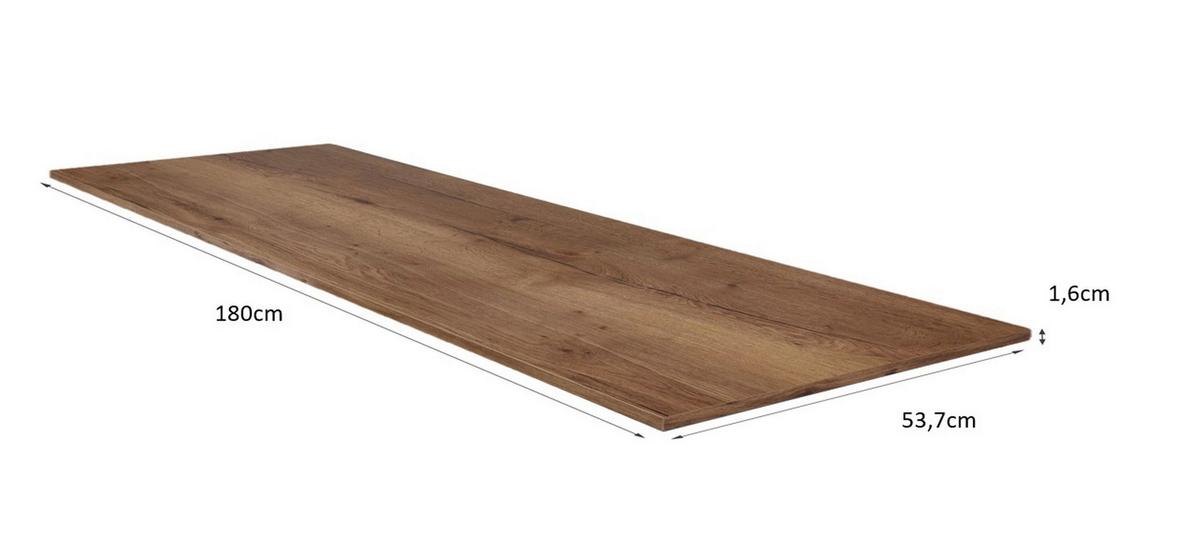Küchenrückwand NV54 Eiche dunkel - Eiche dunkel, MODERN, Holzwerkstoff (180/53,7/1,6cm) - Nobilia