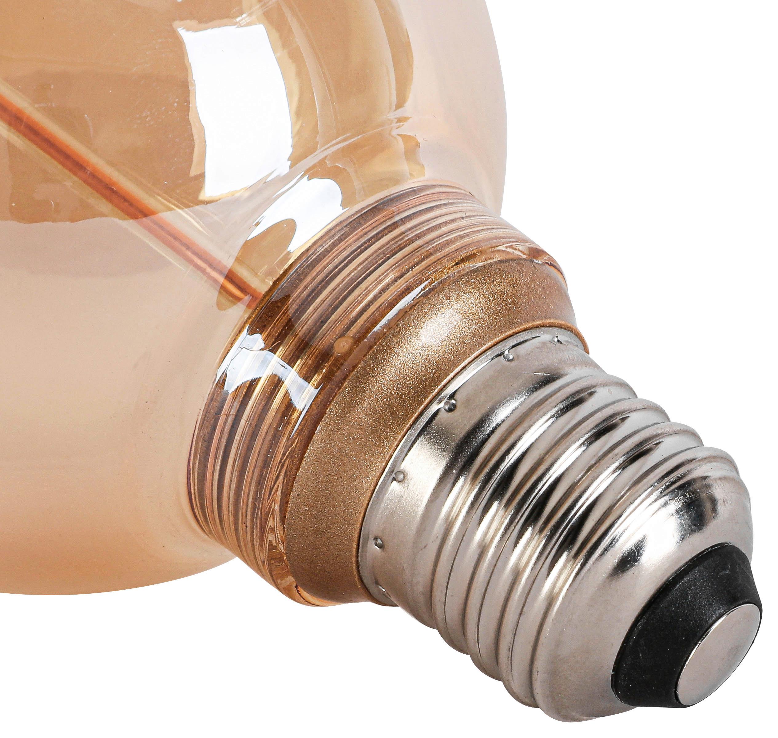LED-LJUSKÄLLA C82218MM - bärnstensfärgad, Klassisk, metall/glas (8/12,2cm) - Mömax