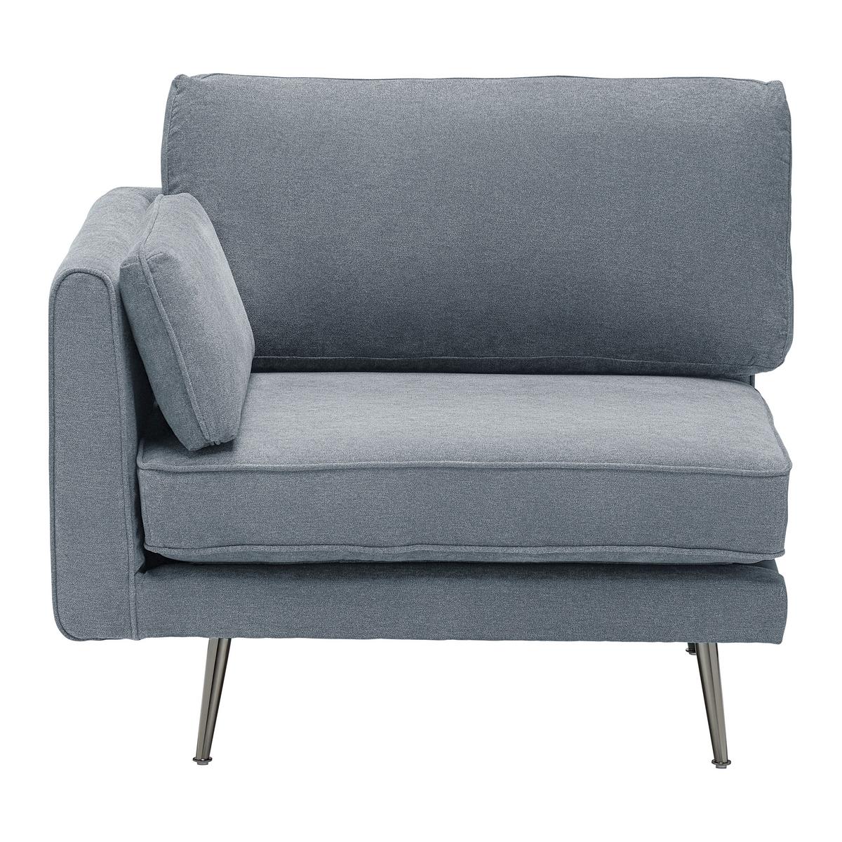 Wohnlandschaft grau, "Dunja" - Grau, Modern, Holz/Textil (295/89/161cm) - Bessagi Home