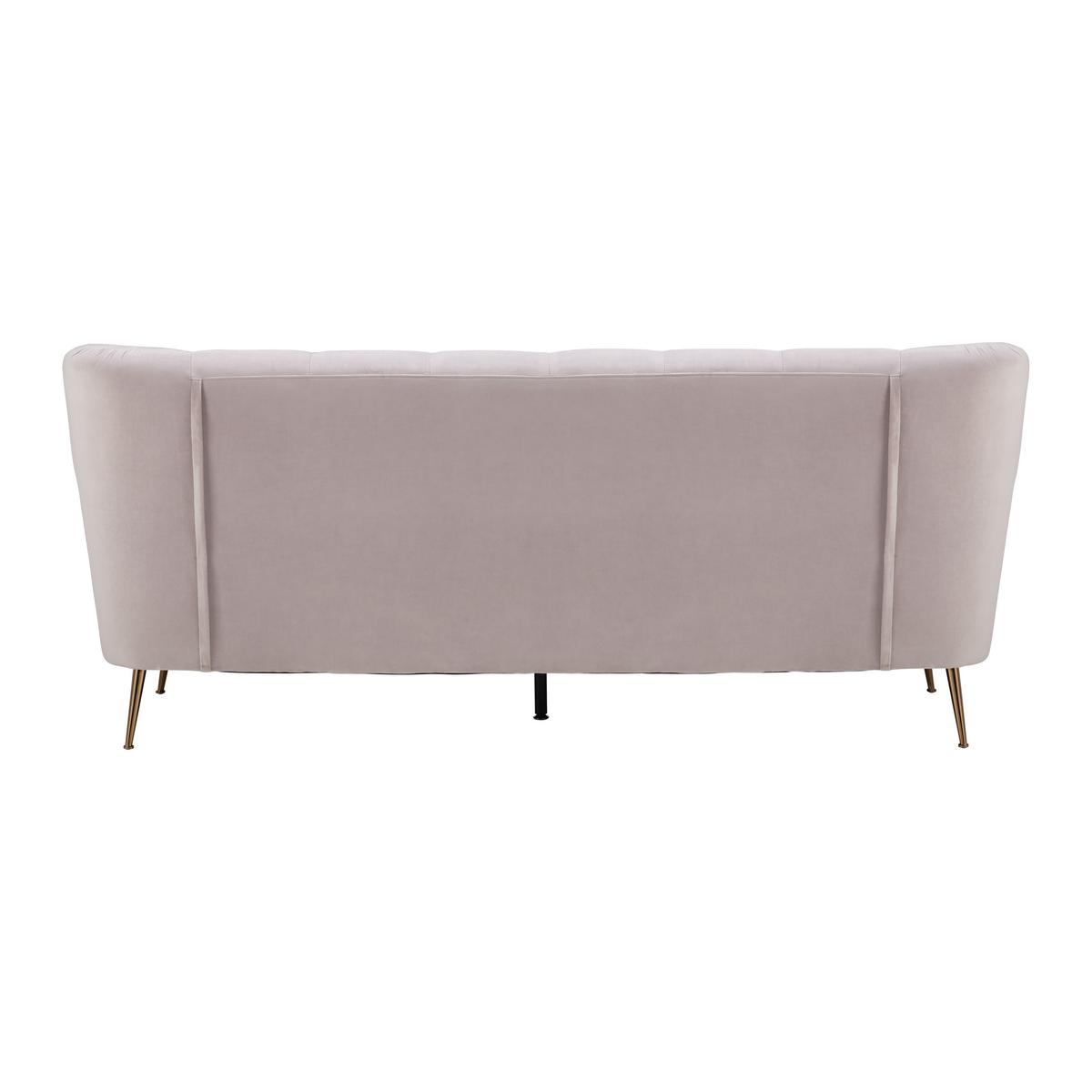 Bigsofa Liliana Rosa Samt - Roségold/Rosa, MODERN, Holz/Textil (227/95/93cm) - Bessagi Home