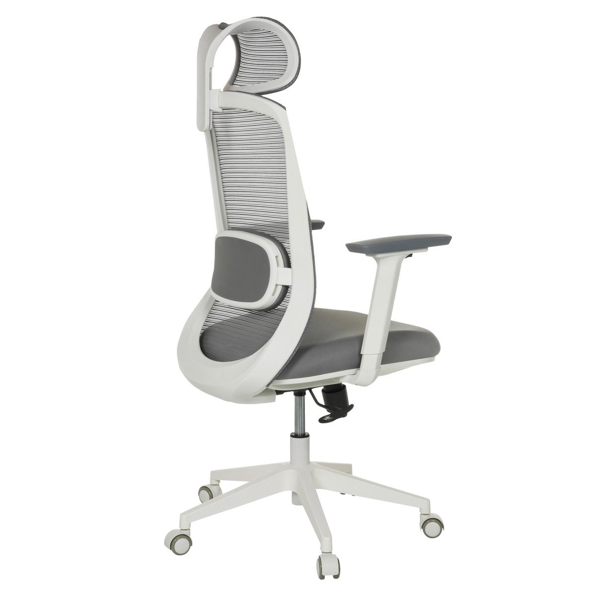 Pisarniški Stol Mikeo G, Siva - siva/bela, Moderno, umetna masa/tekstil (67/113 - 129/68cm) - MID.YOU