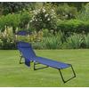 Gartenliege Bindox L ca. 55x24x185 cm Blau - Blau, MODERN, Kunststoff/Textil (55/24/185cm) - Ambia Garden