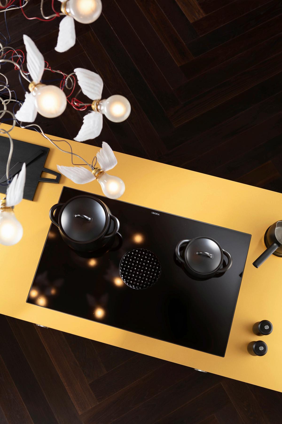 KOCHFELD-DUNSTABZUG-KOMBI 40.002.162 - Schwarz, Konventionell, Glas/Metall (83/19,9/51,5cm) - Bora