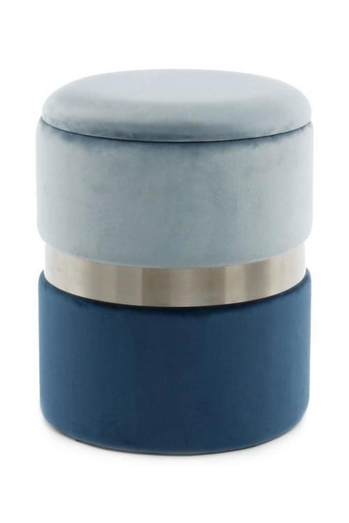 HOCKERSET KBIM1 - Blau/Hellblau, Basics, Kunststoff/Textil (31,5/36/38/44cm) - Kayoom