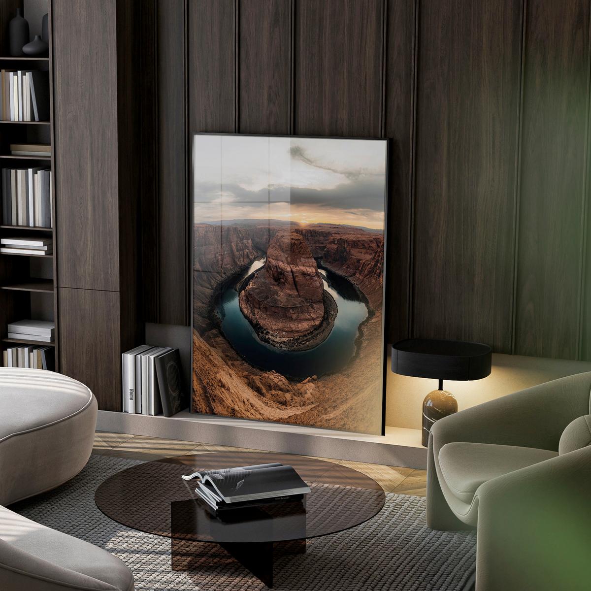 Glasbild Multicolor ca. 80x120cm - Multicolor, Basics, Glas/Holz (80/120cm)