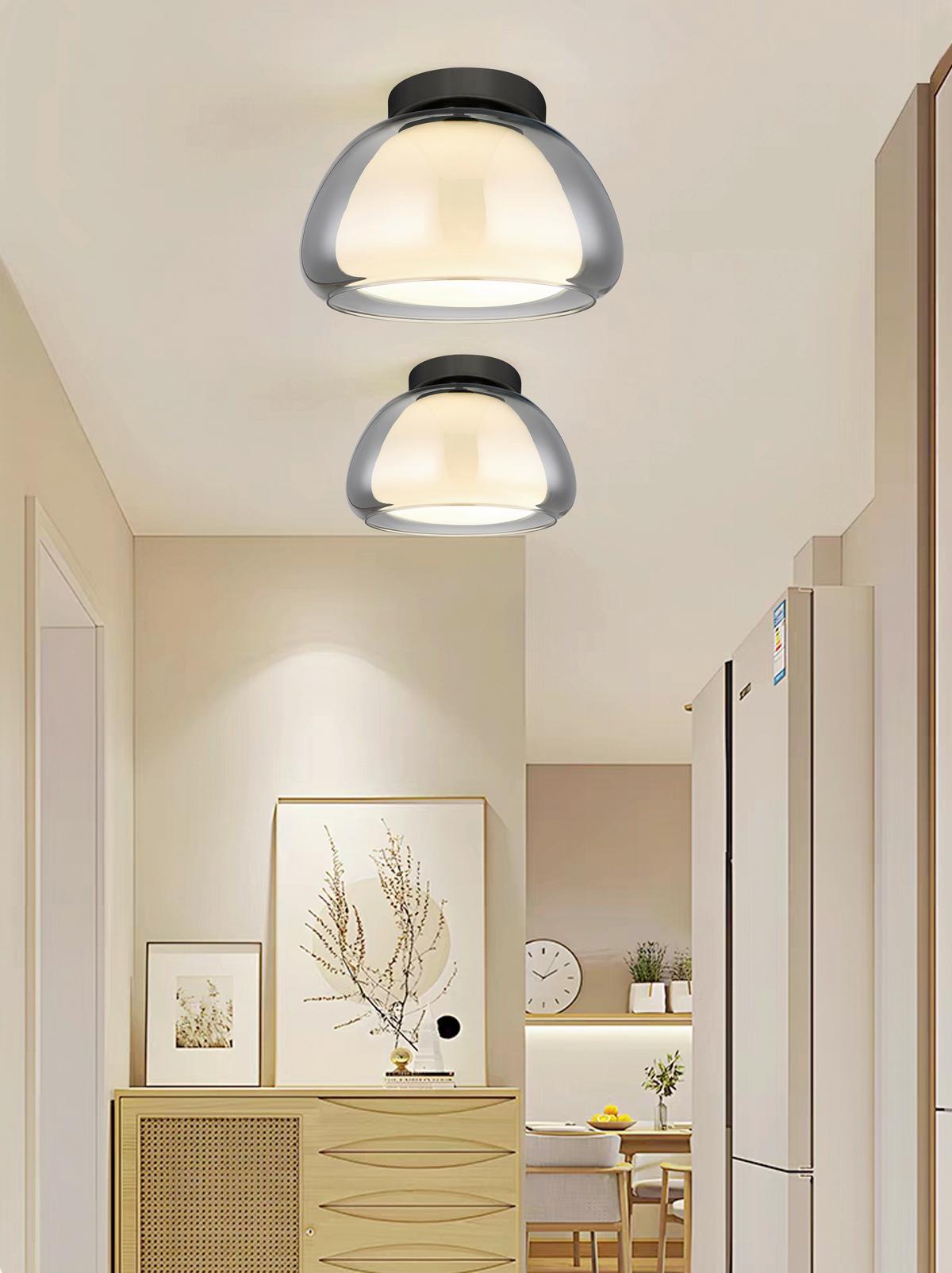 LAMPA SUFITOWA VALENTINA - szary, Trend, metal/szkło (38,5/26cm) - Collet's Monde