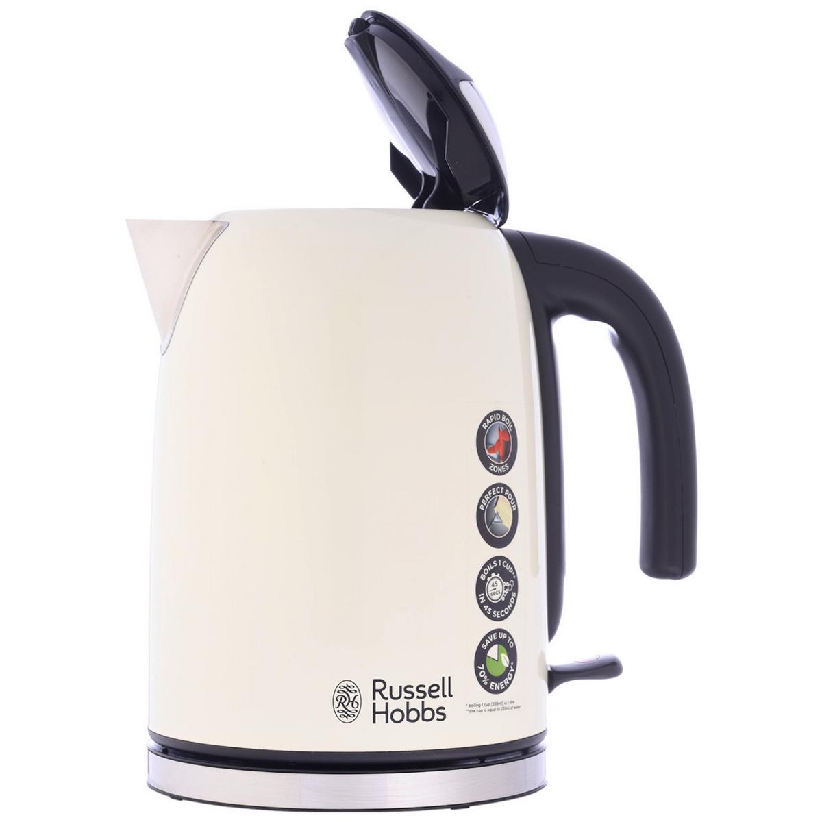 Vízforraló Russell Hobbs Colours Plus+ - krémszínű, Modern, műanyag - Russell Hobbs