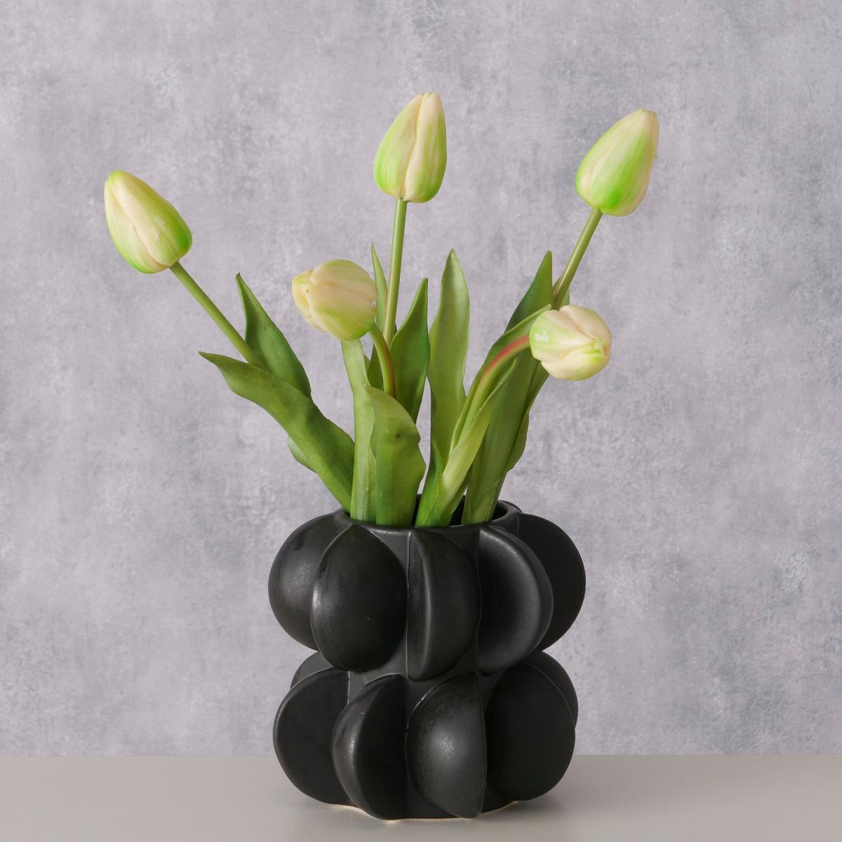 Vase Meritt I Schwarz - Schwarz, Modern, Keramik (16,5/15,3cm) - Mömax