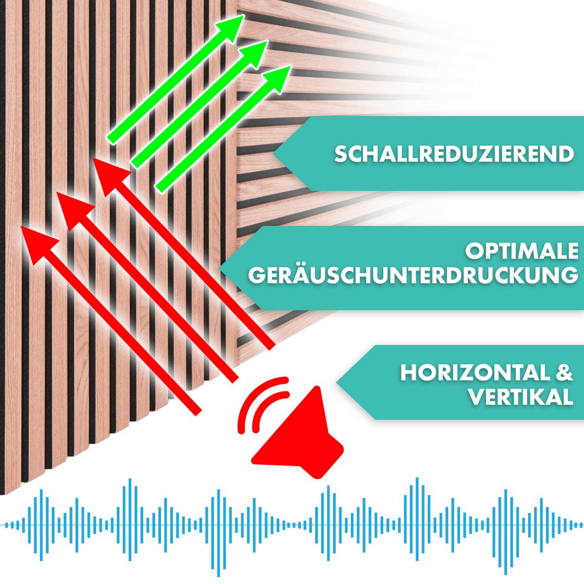 Akustikpaneel Eichefarben - Eichefarben, Basics, Holzwerkstoff (60/118cm)