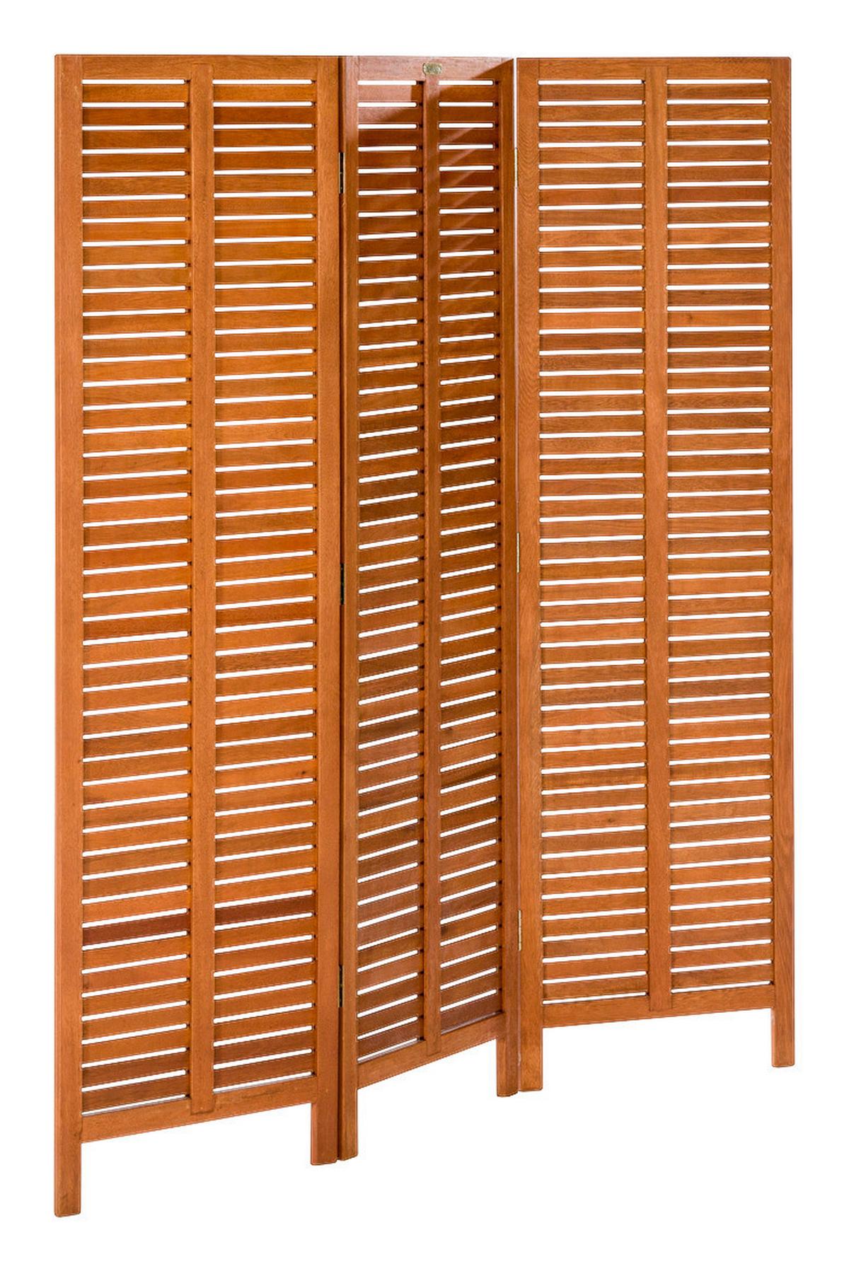 Paravent ca. 150x170 cm Eukalyptus - Naturfarben, KONVENTIONELL, Holz (150/170/1cm) - Gardenson