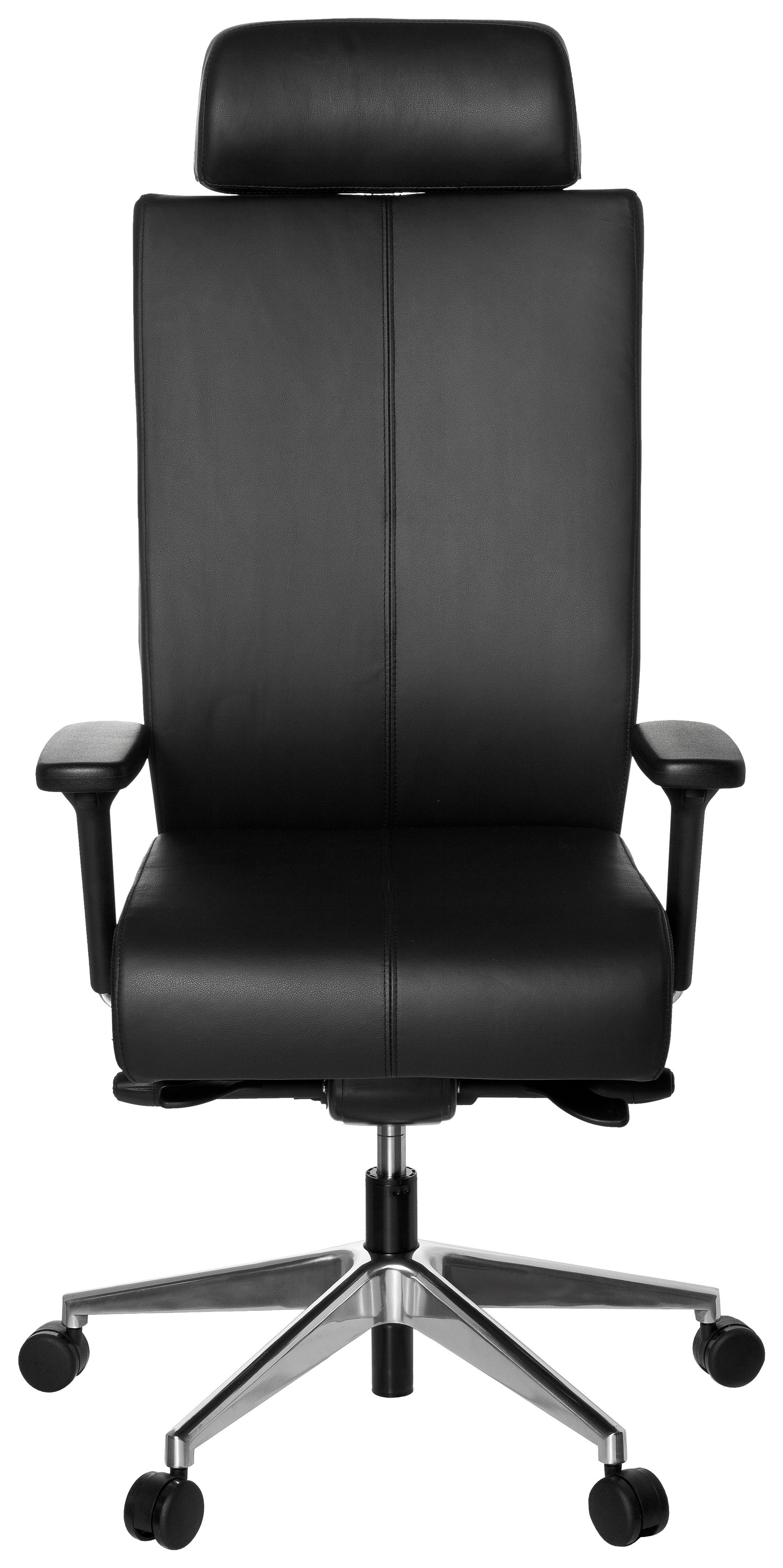 Pisarniški Stol Pro-tec Xxl, Črna - srebrne barve/črna, Moderno, kovina/umetna masa (59/138/49cm) - MID.YOU
