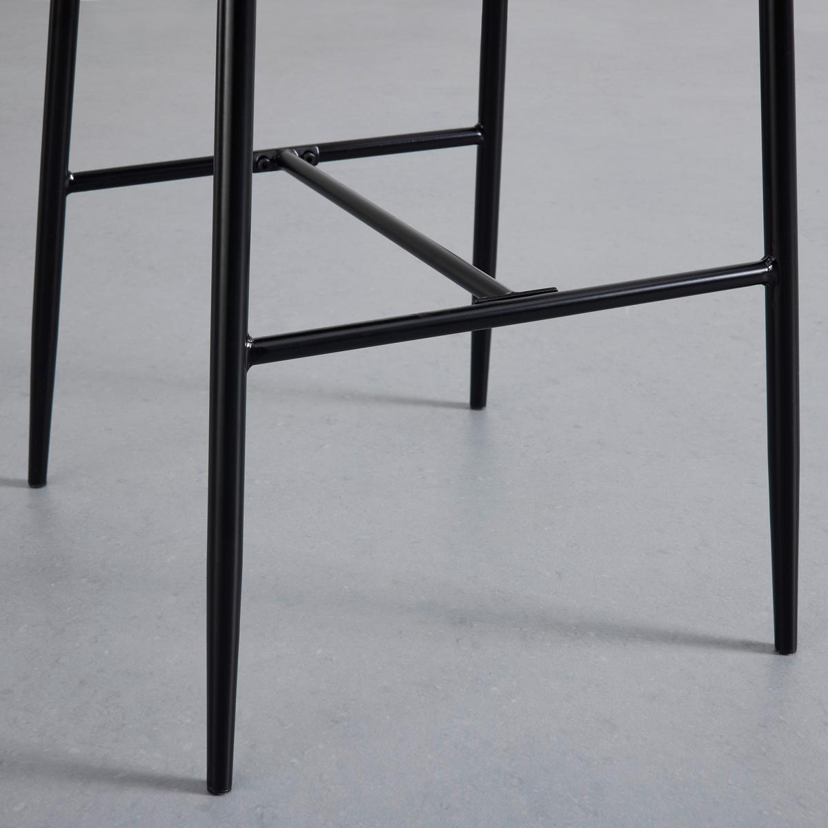 Barhocker Neta Dunkelgrau Webstoff Gepolstert - Dunkelgrau/Schwarz, MODERN, Holz/Textil (45/103/52cm) - Bessagi Home