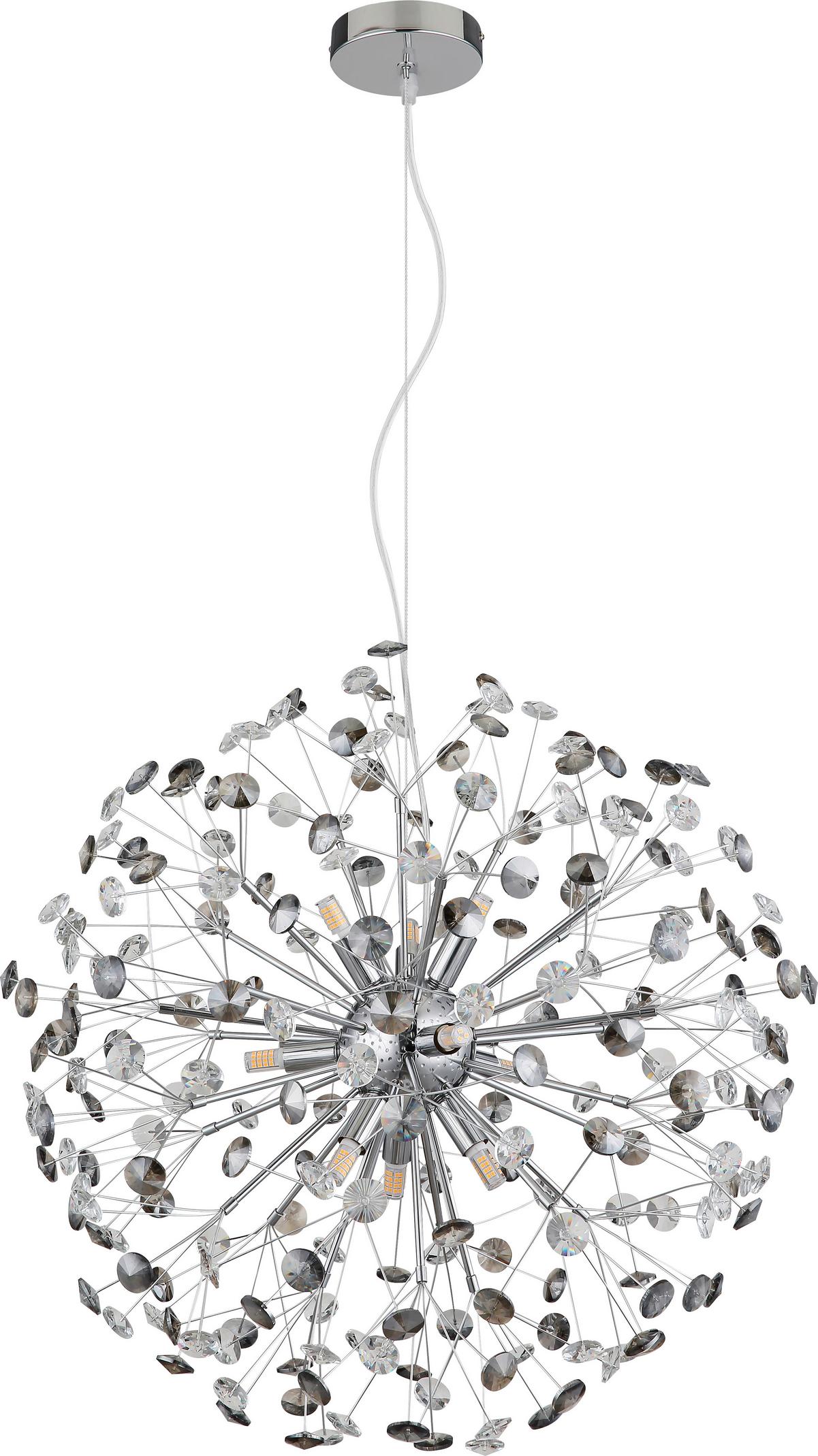 LED-Deckenleuchte Ceylin Klar/Chromfarben max. 3,5 Watt - Klar/Chromfarben, Basics, Glas/Metall (60/150cm)