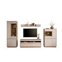 WOHNWAND SONORA - Kaschmir/Eiche Artisan, Design, Glas/Holzwerkstoff (342/205/40cm) - MID.YOU