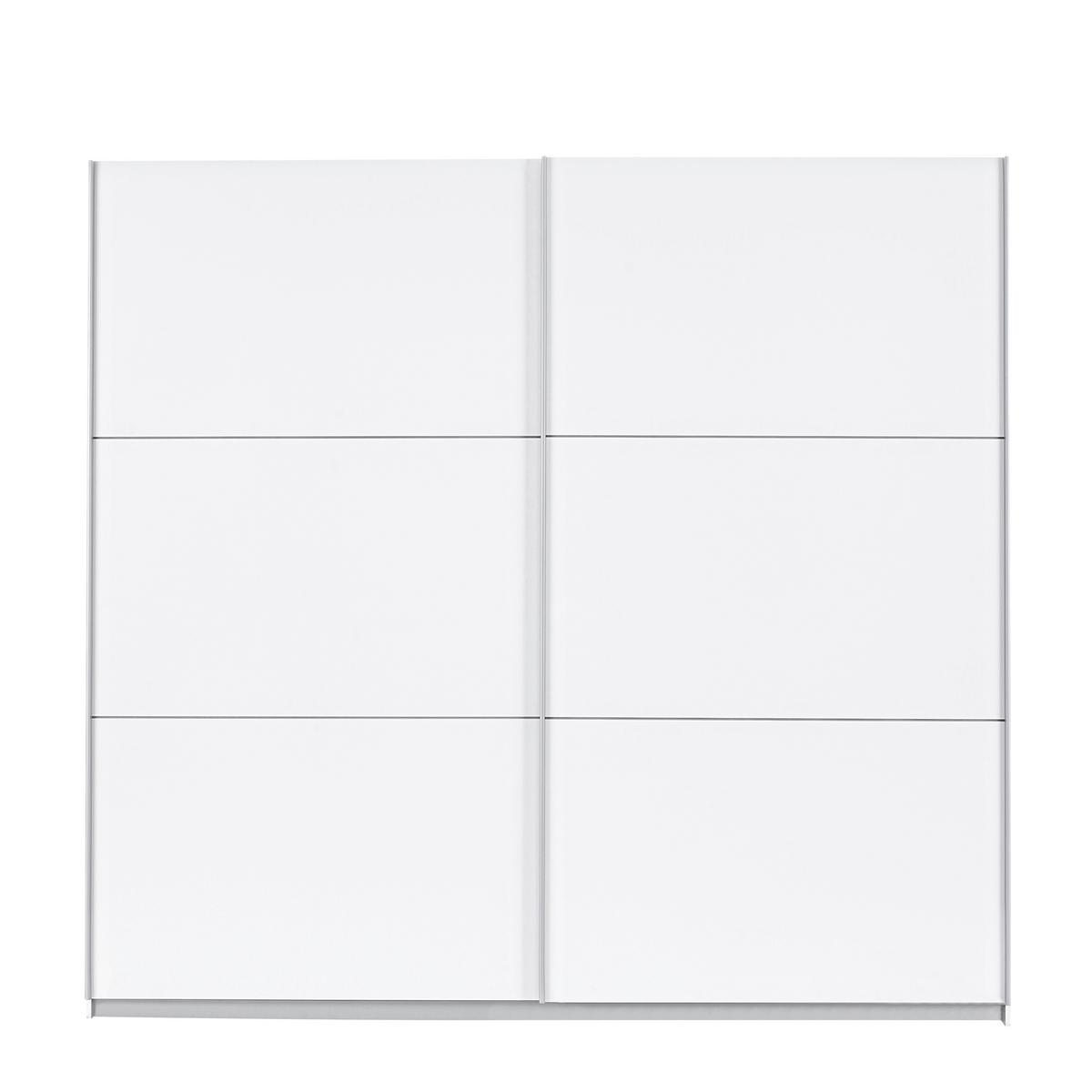 Ormar S Kliznim Vratima Lausanne - bijela/boje aluminija, Moderno, drvni materijal/metal (220,1/209,7/61,2cm) - Based