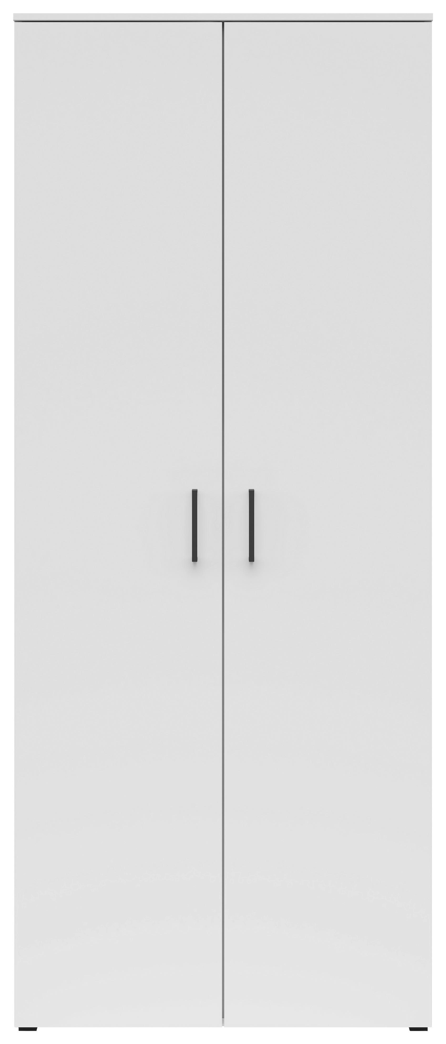 Schrank Multistauraum Weiß - Schwarz/Weiß, MODERN, Holzwerkstoff/Kunststoff (80/195/40cm) - Mömax
