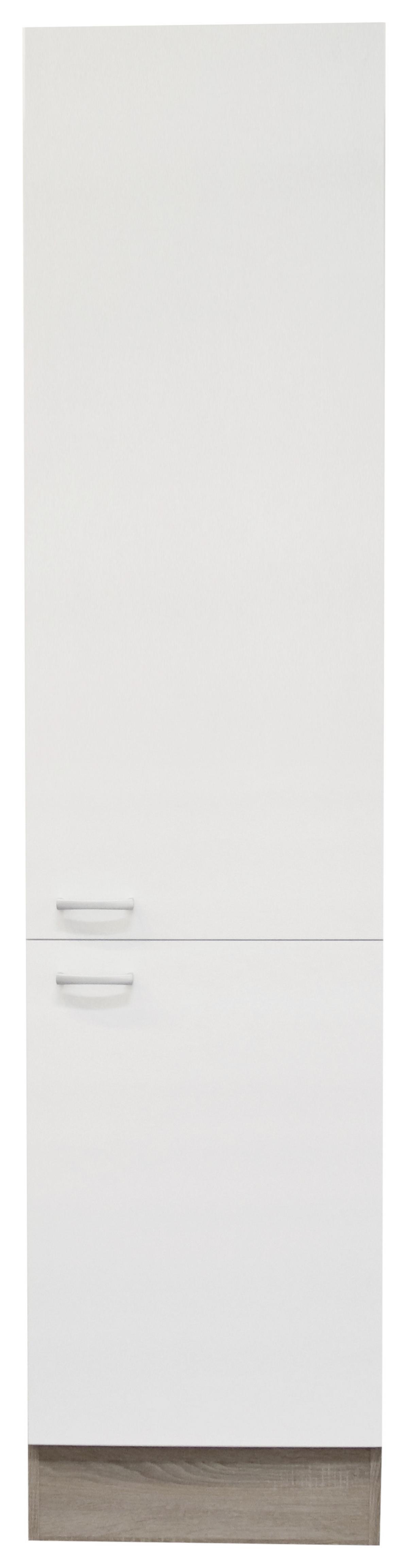 Visoka Omara Andy Us 50, Bela, Barva Hrasta - srebrne barve/bela, Basics, umetna masa/leseni material (50/211/56cm) - MID.YOU