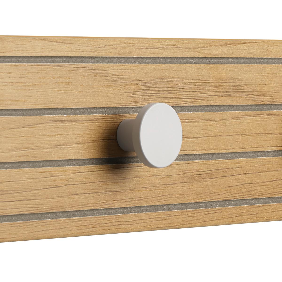 Wandgarderobe Polar 3 Eichefarben/Kaschmir - Kaschmir/Eichefarben, Modern, Holzwerkstoff/Metall (35/9/4cm) - Mömax