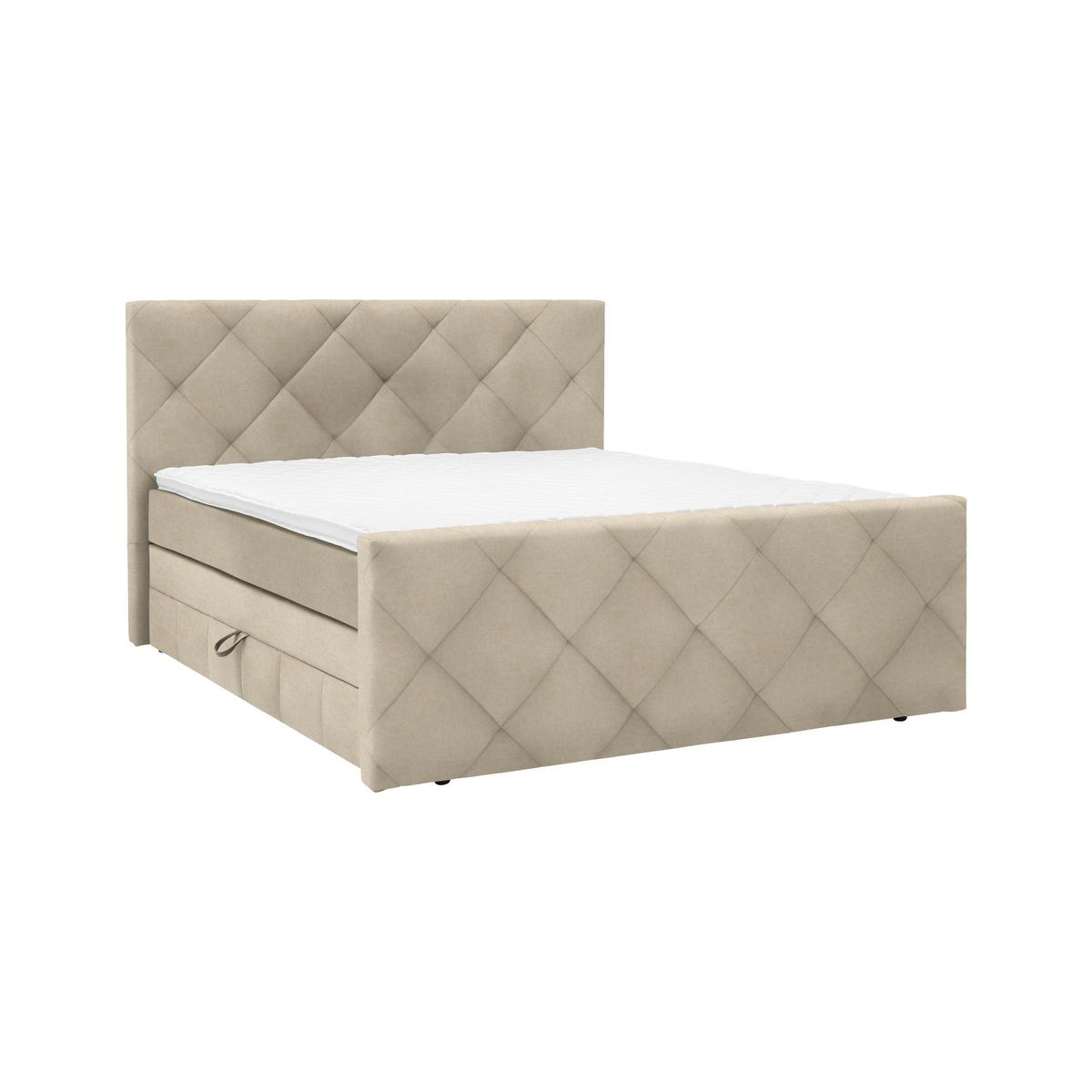 Boxspringbett Adele Sahara ca. 160x200cm - Sahara, KONVENTIONELL, Holz/Holzwerkstoff (160/200cm) - Mömax