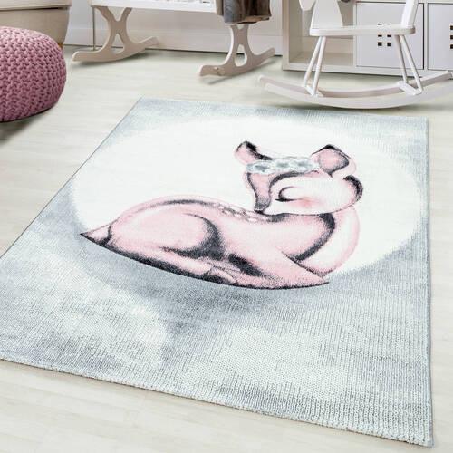 Kinderteppich Bambi Pink ca. 140x200cm - Pink, Trend, Textil (140/200cm) - Ben'n'jen