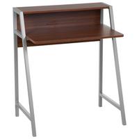 Pisalna Miza Dumont, Barva Oreha - srebrne barve/barva oreha, Moderno, kovina/leseni material (78/89/51cm) - MID.YOU
